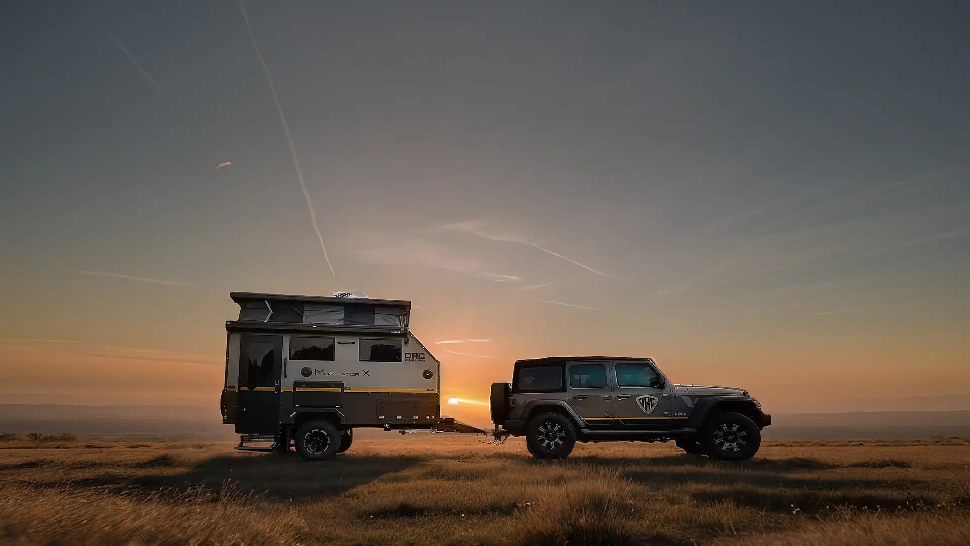 ORC caravan at sunset